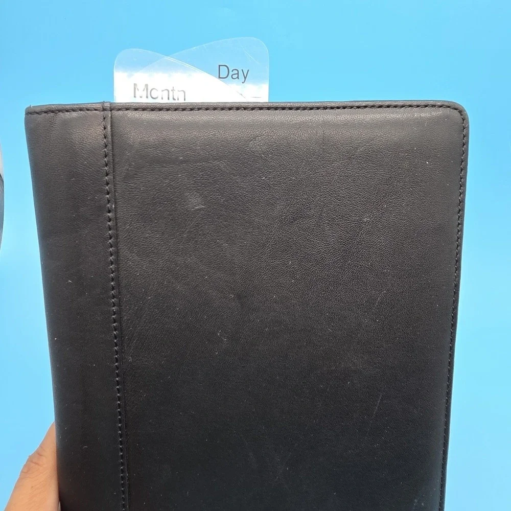 Franklin Covey Leadership Journal Black Leather Cover